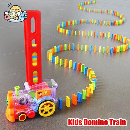 Juguete Tren Dominó Luces Sonido 60 Pcs