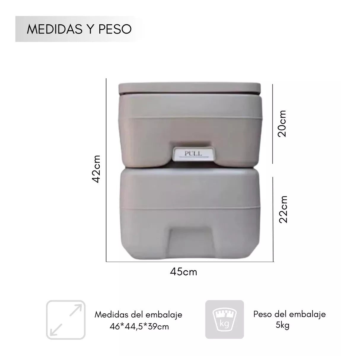 Baño Químico Portátil 20 Litros Camping