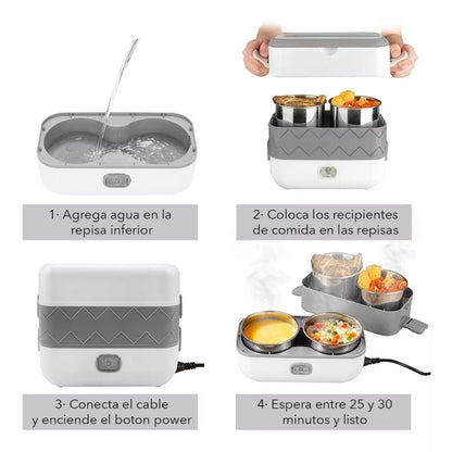 Fiambrera con calefaccion eléctrica